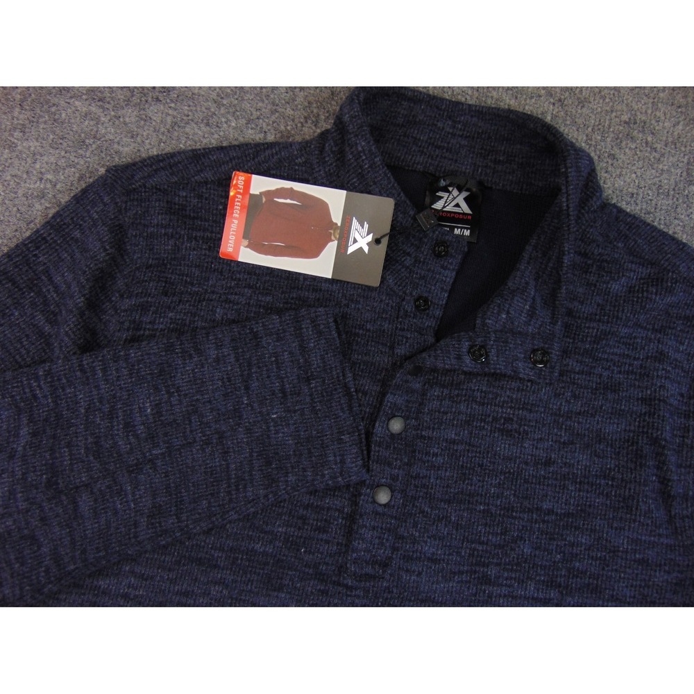 ZeroXposur Soft Fleece Pullover Men Med Maritime Blue Mock Neck Gorpcore Outdoor